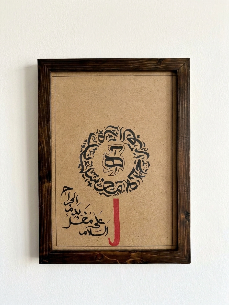 المغسل... تابلوی خطاطی دستنویس "سلام علی مغسل بدم الجراح" - تصویر 1